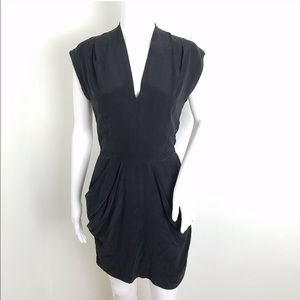 Barney’s New York Black Pockets Dress 100% Silk